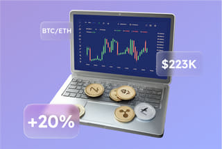 Représentation visuelle de la plateforme de trading automatique alimentée par l'IA sur Voile Fondect
